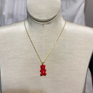 NEVER WORN red gummy bear necklace